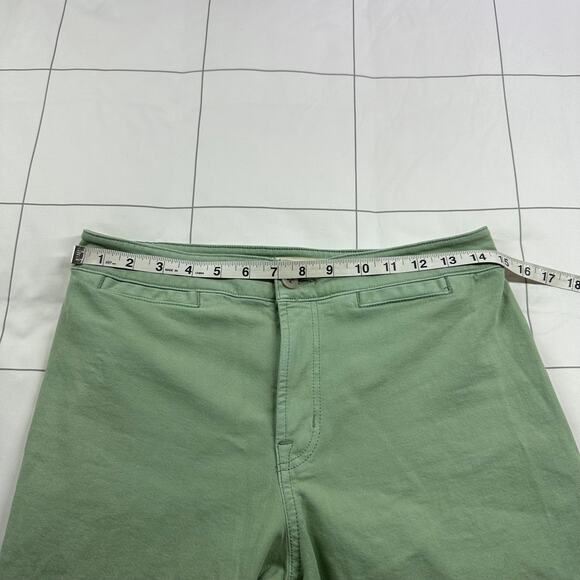 Madewell Pants Womens 29 Petite Green Curvy Emmett Wide Leg Garment Dyed Stretch - Picture 7 of 12
